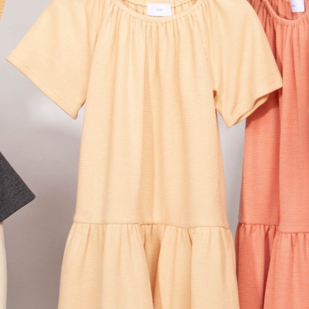 Girls Thermal Bell Sleeve Dress